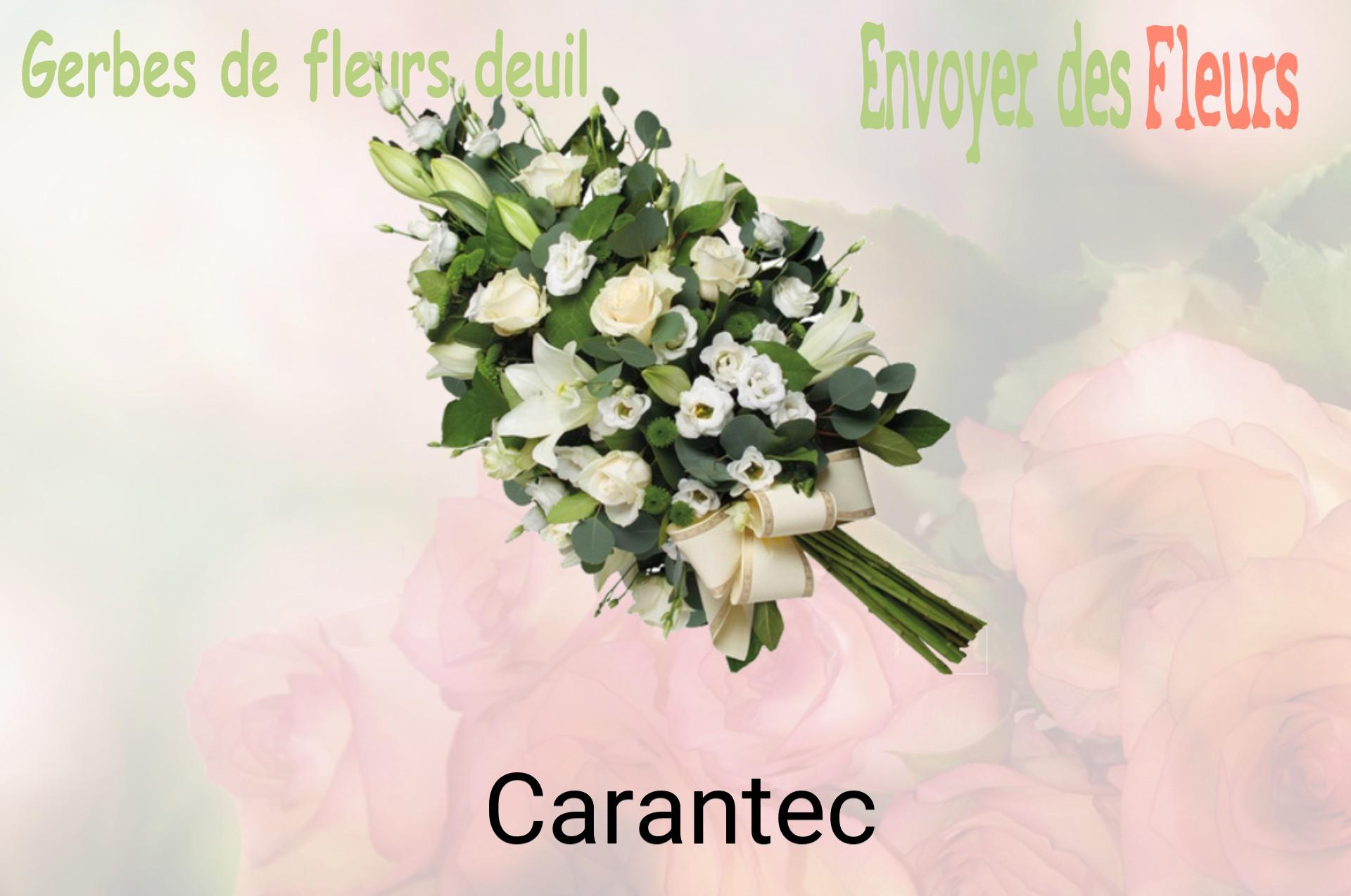 Gerbe de fleurs de deuil livrée à Carantec